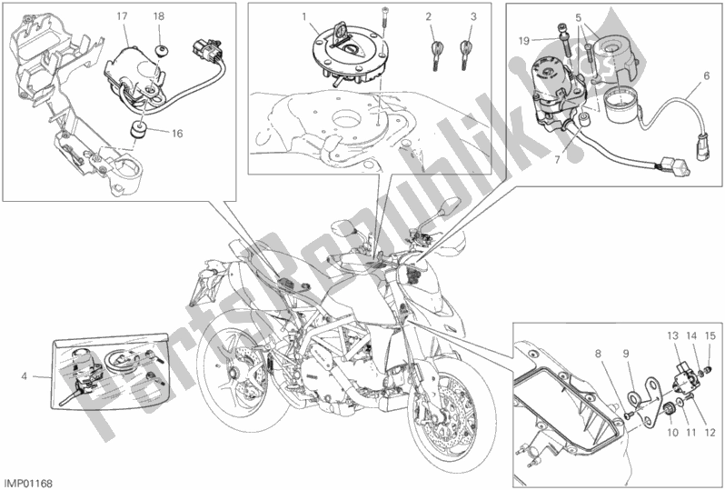 All parts for the 12d - Electrical Devices of the Ducati Hypermotard 950 USA 2019